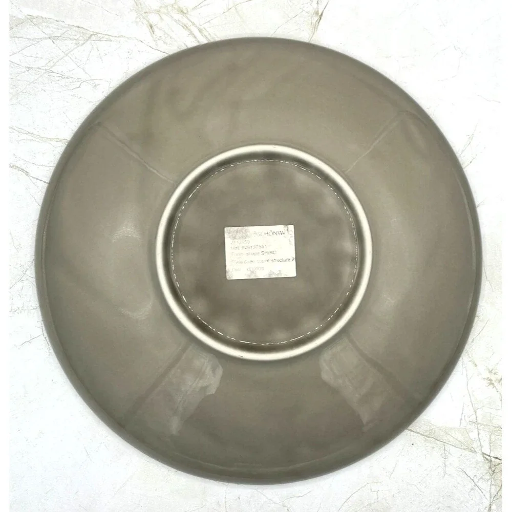 Schönwald Germany 620 Porcelain Plate Set of 4 Radial Pattern Gray‎ Frost Shiro
